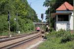 RE Mnchen - Salzburg vor der Einfahrt in den Bf Assling am 27.05.2012