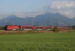 BB 1116 209 mit RJ 69 (Mnchen Hbf–Wien Westbf) am 14.10.2011 zwischen Prien und Bernau am Chiemsee