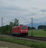 Eine LZ-Fahrt von einer 185 264-9 in Hilperting am 31.05.2015