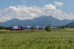 1116 232 ist mit der ORF-Railjet-Garnitur unterwegs in Richtung Innsbruck, aufgenommen am 10.