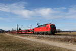 6193 390 war am 10. Februar 2026 mit einem leeren Autozug bei Übersee in Richtung Salzburg unterwegs.