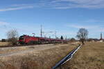 1116 217 aus Salzburg kommend am 10. Februar 2026 bei Übersee am Chiemsee.