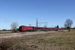 1116 233 die ehemalige  Saalbach  aus Salzburg kommend am 25. Februar 2026 bei Übersee am Chiemsee.