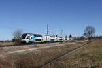 4010 020 aus Wien kommend am 25. Februar 2026 bei Übersee am Chiemsee.