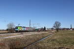 6193 123  ROLLING TONS  mit einem  KLV  aus Salzburg kommend am 25. Februar 2026 bei Übersee am Chiemsee.