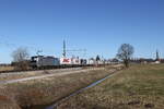 7193 903 von  RAILPOOL  war am 25. Februar 2026 mit einem  EKOL-KLV  bei Übersee am Chiemsee in Richtung München unterwegs.