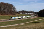 4010 018 aus Wien kommend am 28. Februar 2026 bei Axdorf im Chiemgau.