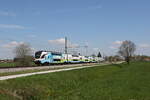 4010 019 aus Wien kommend am 22. April 2026 bei �bersee am Chiemsee.