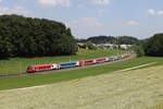 Der  �FB-Railjet  geschoben aus Salzburg kommend von 1116 237 am 25. Mai 2026 bei Axdorf im Chiemgau.