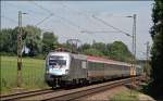 Nachdem am Vortag der IC 84 nach Mnchen gebracht wurde, ging es am 10.07.2008 mit dem OEC 113, Mnchen Hbf - Klagenfurt Hbf, zurck in die Alpenrepublik. Bei Vogl konnte die 1116 038  SIEMENS  erfolgreich auf den Chip gebannt werden.
