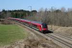Railjet 561 Lindau - Wien als Korridorzug bei Lauter am 20.03.2011