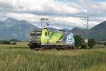 185 152-6 auf der Fahrt Richtung Salzburg, aufgenommen bei Bernau am 14.06.2012