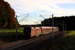 Morgenstimmung bei Axdorf im deutschen Korridor : BB 1116 218 zieht am Morgen des 20.10.12 einen Railjet durch den Bogen bei Axdorf.
