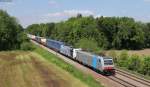 186 288-7 und 185 663-2 mit einem KV Zug bei Gutmart 18.5.13