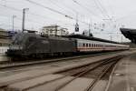 Die 1116 182 mit dem IC 2082 (Königsee), im Bf. Traunstein am 07.02.2014