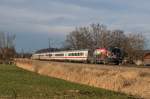 182 509  Paneuropäisches Picknick  mit dem IC 2083 am 30. Januar 2016 bei Weisham.