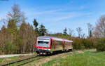928 673 / 628 686 als RB 27563 (Prien a Chiemsee - Aschau) bei Umratshausen 19.4.25