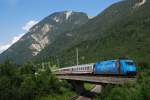 101 016 (Unicef) mit dem IC 329 vor Garmisch Partenkirchen (10.06.2007)