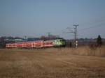 Am 15.03.2012 zog 111 039 ihre RB bei Waichs in Richtung Ohlstadt.