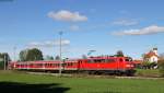 111 019-6 mit der RB 59521 (Mnchen Hbf-Mittenwald) bei Eschenlohe 13.10.13