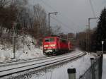 Am 26.01.2013 ist 111 148 auf dem Weg nach Innsbruck Hbf.