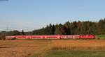 RB 59532 (Mittenwald-Mnchen Hbf) mit Schublok 111 043-6 bei Ohlstadt 13.10.13