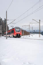 442 707 als S7 nach München Hbf, kurz vor Garmisch-Partenkirchen Hausberg.
