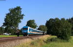 223 072  Grias di Allgäu  mit dem ALX 84104 (München Hbf-Hergatz) bei Kaufbeuren 7.7.20