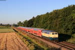 218 446-3 und 218 415-8 mit dem RE 57581 (Kempten(Allgäu)Hbf-München Hbf) bei Weinhausen 8.7.20