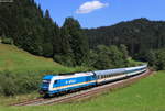 223 064 mit dem ALX84109 (Hergatz-München Hbf) bei Oberstaufen 9.8.20