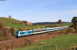 223 067 mit dem ALX84106 (München Hbf-Lindau Hbf) bei Heimhofen 25.10.20