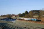 223 070 (Arriva) mit Alx 86209 bei Grwangs (15.01.2008)