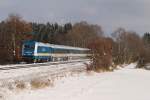 223 067 (Arriva) mit Alx 38708 bei Schwabhausen (19.02.2009)