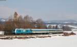 223 069 mit dem ALX84132 (München Hbf-Lindau Hbf/Oberstdorf) bei Stein 9.3.16