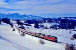 218 234 + 218 425, Martinszell, IR2982, 27.02.1999.
