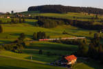 EuroCity 197 im letzten Juli Abendlicht bei Heimhofen.