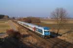 223 069 (Arriva) mit Alx 86214 bei Weinhausen (10.02.2008)