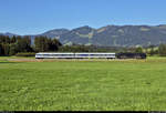 Bnrdzf 483 mit Schublok 223 014-2 (Siemens ER 20-014) unterwegs in Unterthalhofen (Fischen im Allgäu).