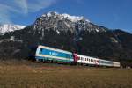 223 070 (Arriva) mit Alx 86715 bei Oberstdorf (28.01.2008)