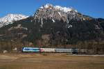 223 069 (Arriva) mit Alx 86717 bei Oberstdorf (24.02.2008)