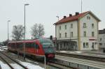 Am 26.02.2009 hat sich mit 642 088 wieder einmal ein VT der Kneipp-Lechfeld-Bahn nach Krumbach verirrt.