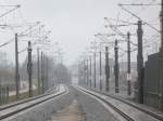 Ganz weit: Circa 1,5km kann man in die Ferne schauen, wenn man in Haspelmoor auf dem Mittelbahnsteig (Gleis 2/3)Richtung Augsburg steht!
 