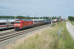 152 141-8 mit einem KLV-Zug bei Hattenhofen Richtung Augsburg, 22.08.2017