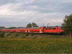 BR 111 170-7 mit dem RE 4198 von Mnchen HBF nach Stuttgart HBF hinter Goldshfe am 05.05.07.