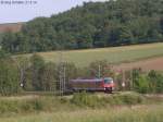 Eine RB nach Aalen hat vor etwa 5 Minuten Nördlingen verlassen, ist ins Wörnitztal abgebogen und steuert auf Wörnitzstein zu.