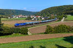 Recht verlässlich verkehrte der Kesselwagenzug DGS 45631 von Ingolstadt HBF nach Basel zur Mittagszeit durch das Altmühltal.
