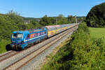 RTB Cargo 192 014 mit Garagen am 3.7.26 bei Dollnstein.