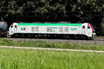 Leipziger Eisenbahnverkehrsgesellschaft mbH, Leipzig [D] mit der Eurodual Lok  2159 228-6  [NVR-Nummer: 90 80 2159 228-6 D-ELP] zwischen Dollnstein und Breitenfurt am 4 Juli 2026.