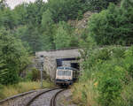 100 Meter nach der Abfahrt in Eichstätt Bahnhof verschwand 628 102 am 11.8.96 im Schneckenbergtunnel.