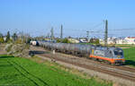 182 532 mit einem Kesselzug am 27.4.2021 in Neustadt Donau